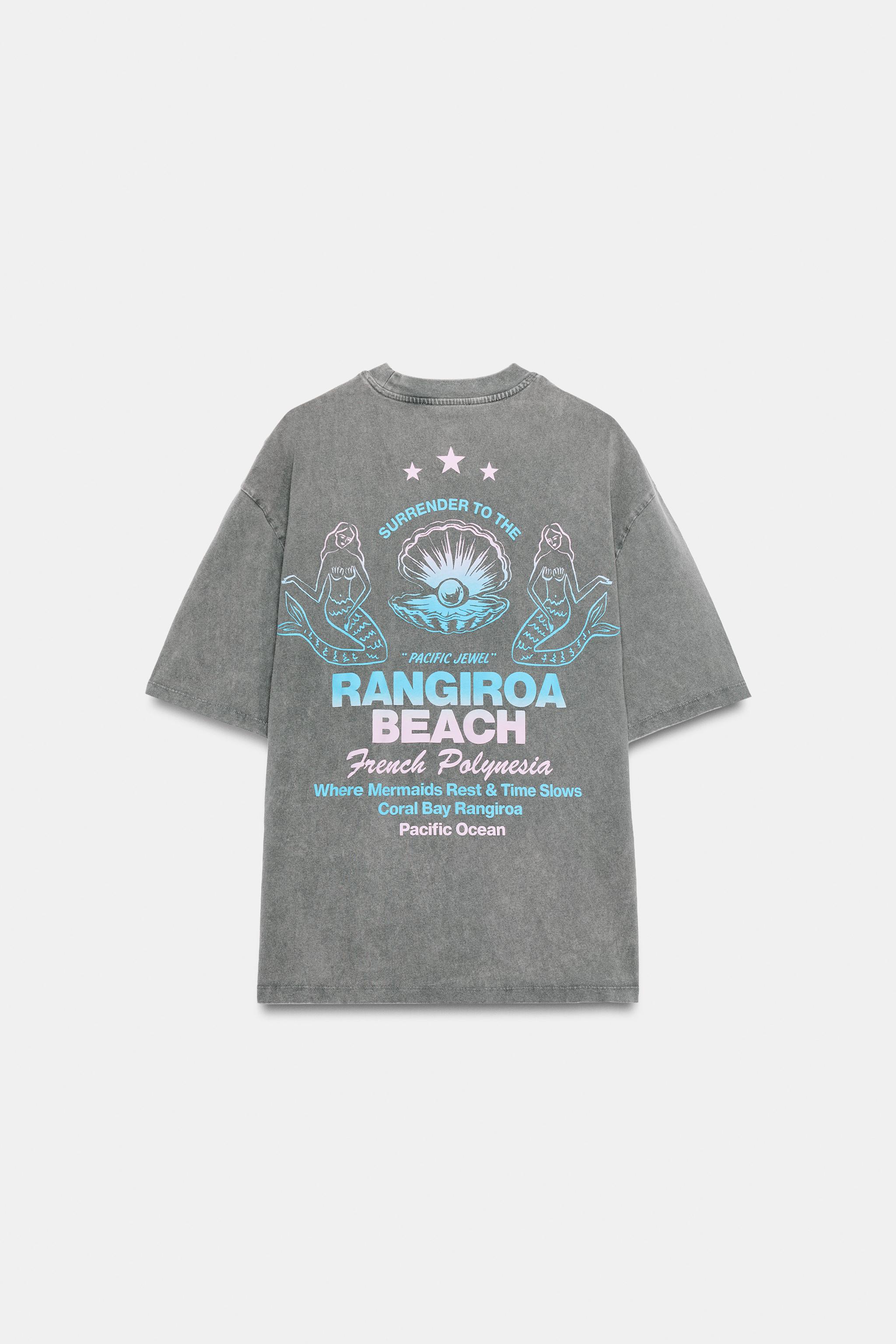 WASHED EFFECT TEXT T-SHIRT